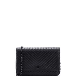 Chanel So Black Wallet On Chain Chevron #205357C36B
